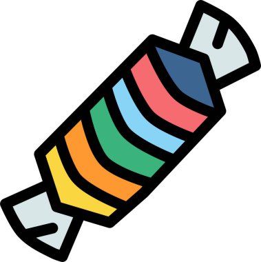 Bir şekerin düz tasarımı