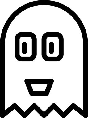 Cadılar Bayramı hayalet vektör simgesi modern basit illüstrasyon