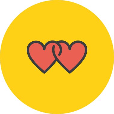 kalp vektör simgesi modern basit illüstrasyon