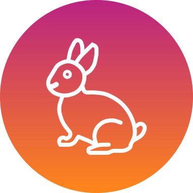 Tavşan ikonu. vektör illüstrasyonu