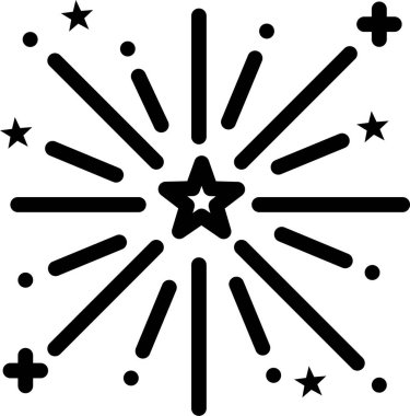 Krakerler havai fişekler, xmas konsepti, basit tasarım illüstrasyonu