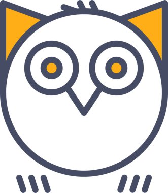 Baykuş karakteri, basit illüstrasyon tasarımı 