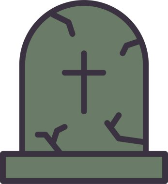 Mezar taşı. Web simgesi basit illüstrasyon