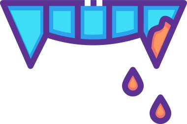 Mor ve mavi bir su damlasının vektör çizimi