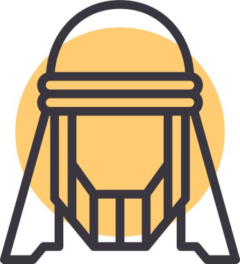 Miğfer. Web simgesi basit illüstrasyon