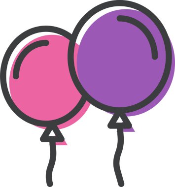 balonlar vektör illüstrasyonu, kutlama konsepti