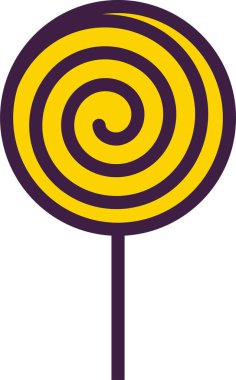 Tek ve renkli bir lolipop.