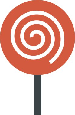 Bir lolipopun düz ve tasarım çizimi