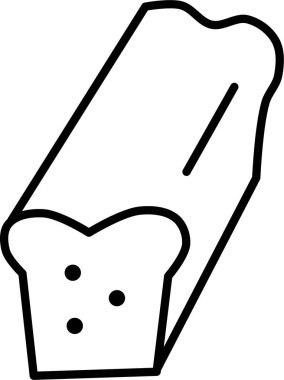 ekmek somunu ikonu vektör çizimi 