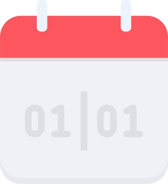 Ocak takvimi, yeni yıl konsepti, basit tasarım