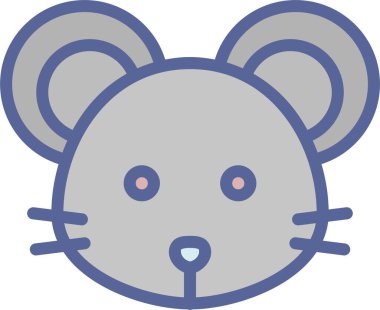 Gözleriyle sevimli aslan yüzü, vektör çizimi.