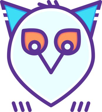 Baykuş, basit çizim tasarımı 