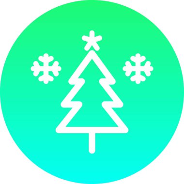 Noel ağacı ikonu. vektör illüstrasyonu