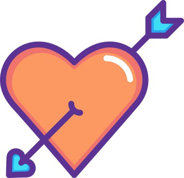 Kalp. Web simgesi basit tasarım