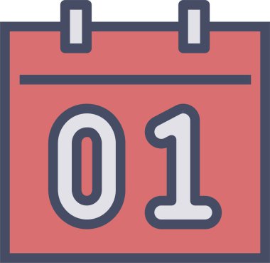 Ocak takvimi, yeni yıl konsepti, basit tasarım