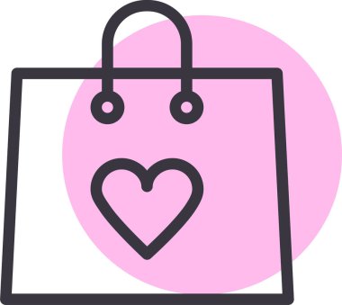 Alışveriş çantası. Basit resimleme