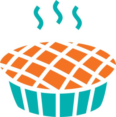 balkabağı pastası, basit çizim tasarımı 