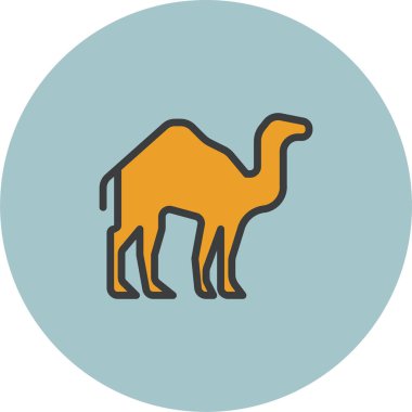 Bir devenin karikatür çizimi