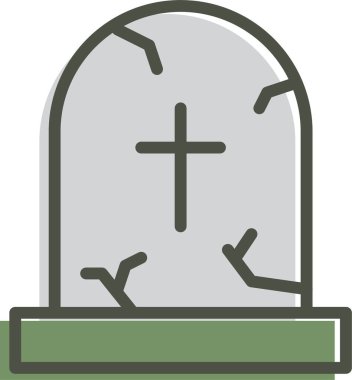 mezar. Web simgesi basit illüstrasyon