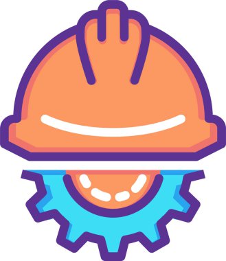 Miğfer. Web simgesi basit illüstrasyon