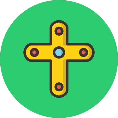 Haç. Web simgesi basit illüstrasyon