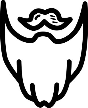 Sakal bıyığının vektör çizimi