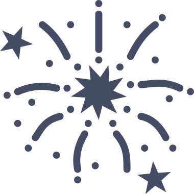 Havai fişek patlaması, xmas konsepti, basit tasarım çizimi