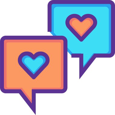 Aşk mesajları, sevgililer günü konsepti, basit çizim tasarımı 