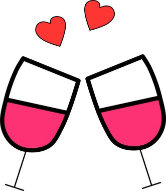 illustration of a pair of wine glasses