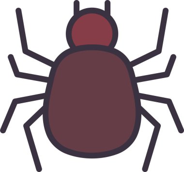 Örümcek. Web simgesi basit illüstrasyon