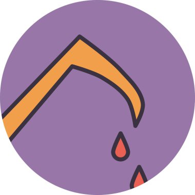 Balta simgesini tırmala. düz çizim tasarımı