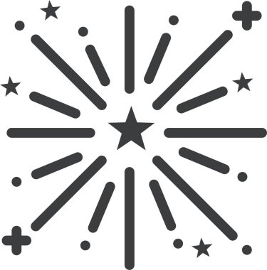 Krakerler havai fişekler, xmas konsepti, basit tasarım illüstrasyonu