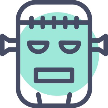 Frankenstein örümceği. Cadılar Bayramı konsepti Web simgesi basit illüstrasyon