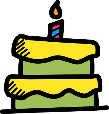 Doğum günü pastası. Basit tasarım