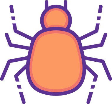 Örümcek. Web simgesi basit illüstrasyon