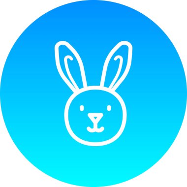 Beyaz arka planda mavi paskalya yumurtası ikonu var. vektör illüstrasyonu