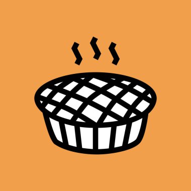 balkabağı pastası, basit çizim tasarımı 