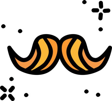 Renkli bir bıyığın vektör çizimi