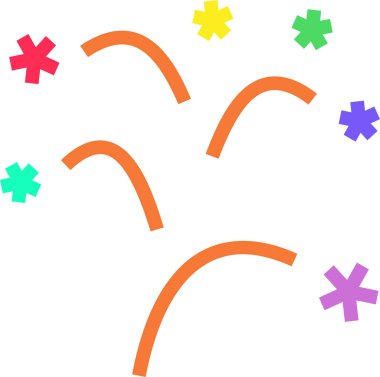 Havai fişek krakeri, havai fişekli festival konsepti, vektör illüstrasyonu