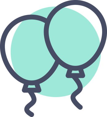 Balonların vektör çizimi, kutlama konsepti