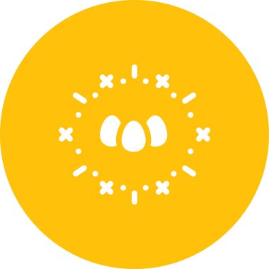 Paskalya yumurtası ikonu, Paskalya konsepti, basit illüstrasyon tasarımı 