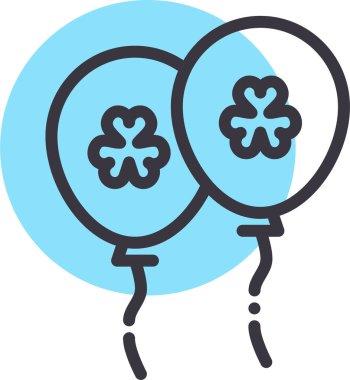 Kurdeleli balonların vektör çizimi, kutlama konsepti