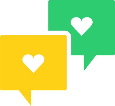 Aşk mesajları, sevgililer günü konsepti, basit çizim tasarımı 