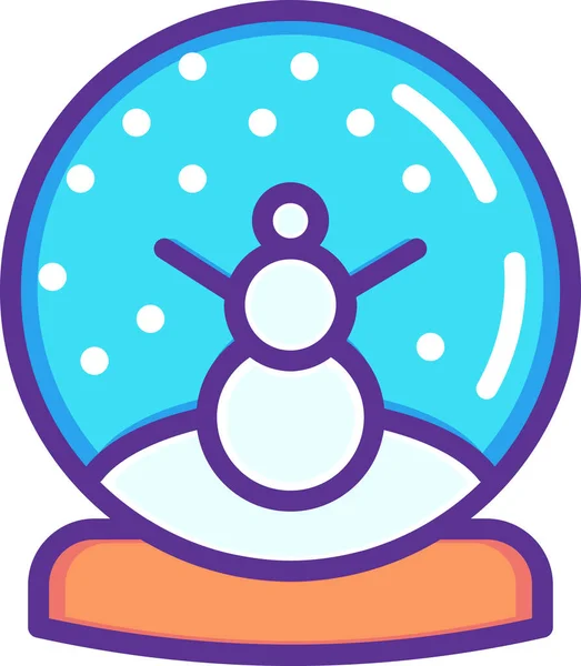 Икона Снеговика Мультфильм Милый Ребенок Векторные Иконки Веб Дизайна Изолированы — стоковый вектор