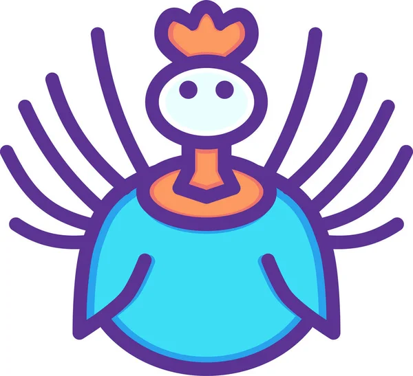 Komik hindi kuşunun vektör çizimi