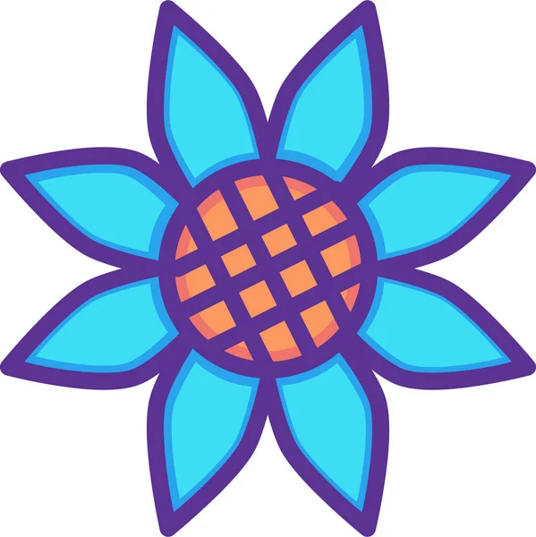 Красива Квітка Векторна Іконка — стоковий вектор