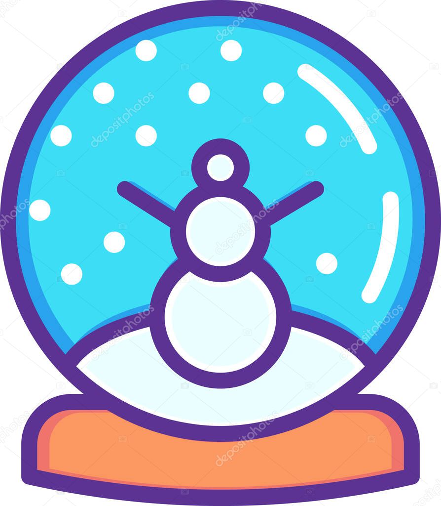 snowman icon. cartoon of cute baby vector icons for web design isolated on white background