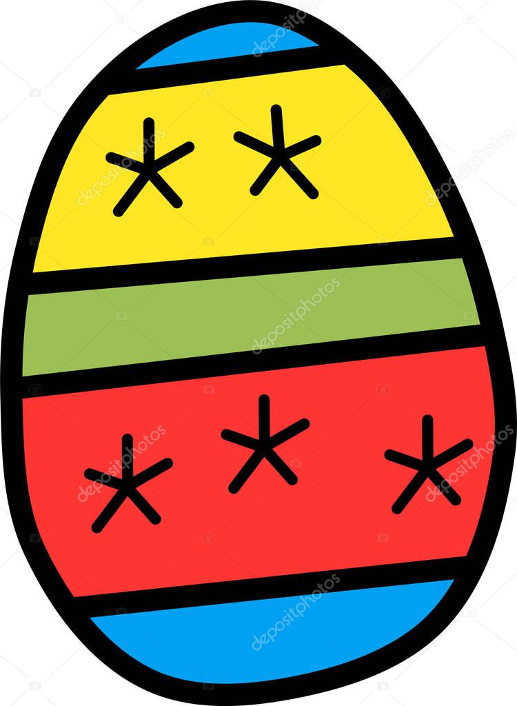 paschal egg icon, easter concept, simple illustration design 