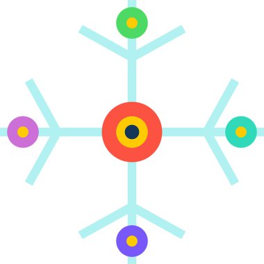 Kar tanesi, xmas konsepti, basit tasarım çizimi