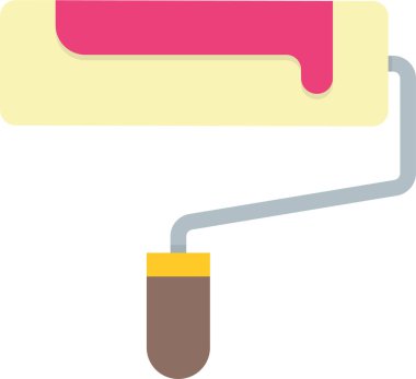 boya fırçası ikonu. Web tasarımı için boya fırçası vektör simgelerinin düz çizimi